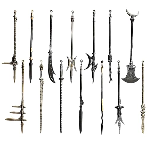 Heidouse Mini-Waffen 14pcs 5 Zoll Zinklegierung Alte Miniaturwaffen umfassen Lance, Halberd, Speer, Dolch-Achse und mehr, Geschenk für Sammler Heidouse Mini-Waffen 14pcs 5 Zoll Zinklegierung Alte Miniaturwaffen umfassen Lance, Halberd, Speer, Dolch-Achse und mehr, Geschenk für Sammler von Heidouse