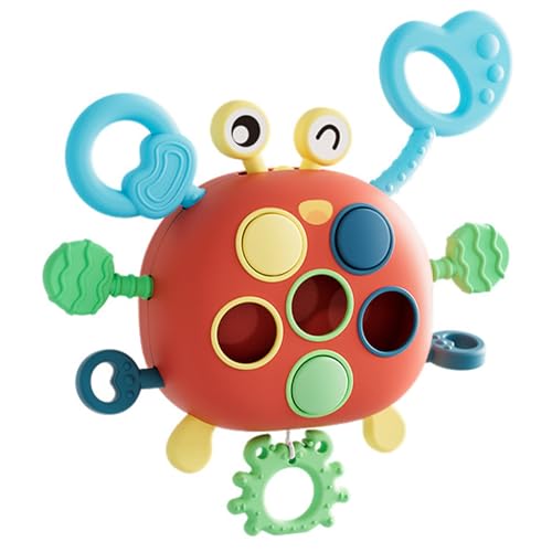 Heidouse Montessori Pull String Toy, Hangable Crab Shape Baby-Zahnenspielzeug, Farbübereinstimmung und fein abgestimmter Training, perfekt für Junge, Mädchen 18 Monate Up Heidouse Montessori Pull String Toy, Hangable Crab Shape Baby-Zahnenspielzeug, Farbübereinstimmung und fein abgestimmter Training, perfekt für Junge, Mädchen 18 Monate Up von Heidouse