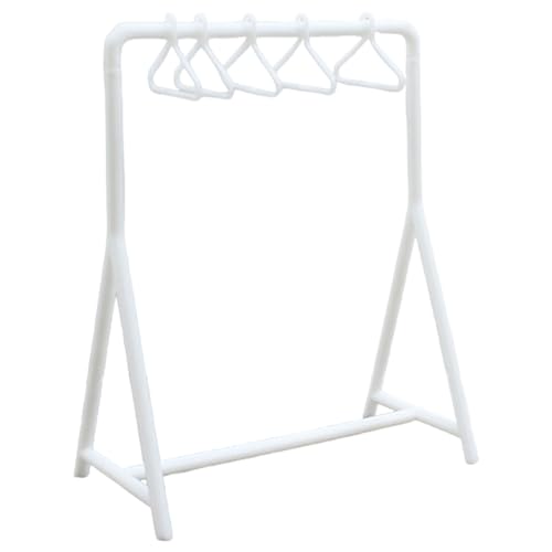 Heidouse Puppenkleidung Aufbewahrung mit 6 Puppenkleiderbügel, 1:12 realistische Plastik-Mini-Kleidungsstange Dollhouse-Möbel für Schlafzimmer Must-Have Accessoires Heidouse Puppenkleidung Aufbewahrung mit 6 Puppenkleiderbügel, 1:12 realistische Plastik-Mini-Kleidungsstange Dollhouse-Möbel für Schlafzimmer Must-Have Accessoires von Heidouse