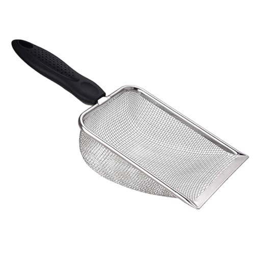 Heidouse Sandsifter, Edelstahl -Sandfloh -Rechen, Strandschwse mit Komfortgriff, Kinderstrandspielzeug, Katzenstreu Sifter für Innenräume, Outdoor Heidouse Sandsifter, Edelstahl -Sandfloh -Rechen, Strandschwse mit Komfortgriff, Kinderstrandspielzeug, Katzenstreu Sifter für Innenräume, Outdoor von Heidouse