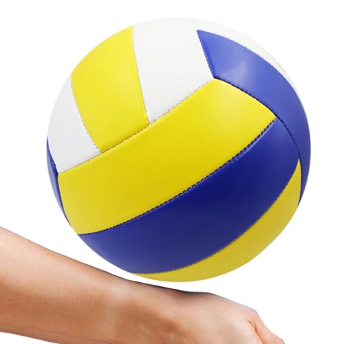 Heidouse Soft Volleyball für Spiele/Trainingsgröße 5 Weiche PVC -Volleyball mit Gummifutter und Leck- und Gelb & weißer für Schule, Strand, Fitnessstudio von Heidouse