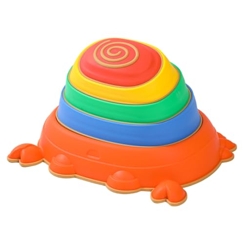 Heidouse Stepping Stone Kit (5pcs) Buntes Krabbendesign Balance Stufensteine ​​für Kinder Stapelbare Nicht-Schlupf-PP-Kleinkindspielzeug für Haushalt, Vorschule von Heidouse