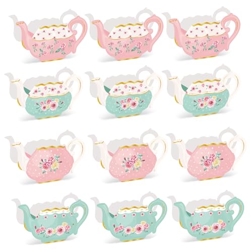 Heidouse Tea -Party -Mittelstücke für Tische 12pcs Karton Teekanne Vase Tea Party Dekor DIY freundlich 4 Verschiedene Muster Muttertagdekorationen, Blume Nicht enthalten Heidouse Tea -Party -Mittelstücke für Tische 12pcs Karton Teekanne Vase Tea Party Dekor DIY freundlich 4 Verschiedene Muster Muttertagdekorationen, Blume Nicht enthalten von Heidouse