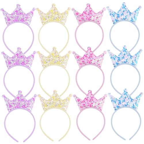 Heidouse Tiara Stirnband 12pcs 4 Farbe 8x5 Zoll Paillettenkronstirnband Leichtes dekorative Prinzessin -Krone für Geburtstagsfeier, Tea Party Heidouse Tiara Stirnband 12pcs 4 Farbe 8x5 Zoll Paillettenkronstirnband Leichtes dekorative Prinzessin -Krone für Geburtstagsfeier, Tea Party von Heidouse