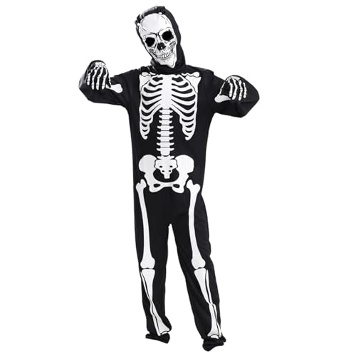 Kinder Skelettkostüm Glühen im dunklen Ganzkörper Langarm Kleinkind Skelettkostüm mit Handschuhen gruselige Halloween -Kostüme für Jungen und Mädchen, L. Kinder Skelettkostüm Glühen im dunklen Ganzkörper Langarm Kleinkind Skelettkostüm mit Handschuhen gruselige Halloween -Kostüme für Jungen und Mädchen, L. von Heidouse