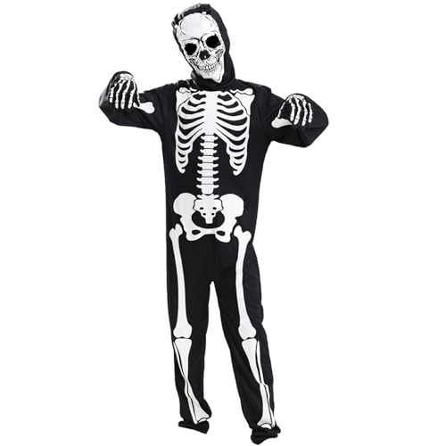 Kinder Skelettkostüm Glühen im dunklen Ganzkörper Langarm Kleinkind Skelettkostüm mit Handschuhen gruselige Halloween -Kostüme für Jungen und Mädchen, m Kinder Skelettkostüm Glühen im dunklen Ganzkörper Langarm Kleinkind Skelettkostüm mit Handschuhen gruselige Halloween -Kostüme für Jungen und Mädchen, m von Heidouse