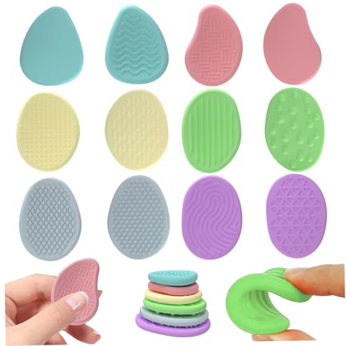 Sensorische Steine 12pcs verschiedene Textur- und Form -Silikon -Sorge -Stein für beruhigende, unterhaltsame und Stressbekämpfung, farbenfrohe flexible und ruhige Zappelspielzeug für Kinder Sensorische Steine 12pcs verschiedene Textur- und Form -Silikon -Sorge -Stein für beruhigende, unterhaltsame und Stressbekämpfung, farbenfrohe flexible und ruhige Zappelspielzeug für Kinder von Heidouse