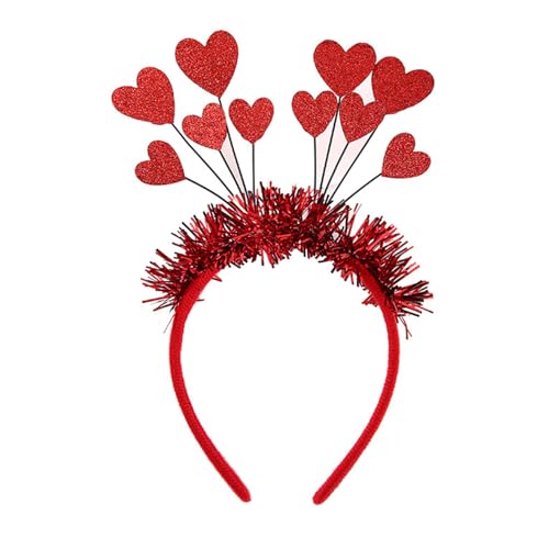Herz Haarreif,Valentinstag Amor Kostüm Damen Zubehör,Rot Herzen Haarreifen Stirnband,Cupid Haarband Kopfschmuck,Amor-Haarbänder,Lustiger Haarreif Erwachsene,Glitter Rote Stirnbänder für Valentines Herz Haarreif,Valentinstag Amor Kostüm Damen Zubehör,Rot Herzen Haarreifen Stirnband,Cupid Haarband Kopfschmuck,Amor-Haarbänder,Lustiger Haarreif Erwachsene,Glitter Rote Stirnbänder für Valentines von HeigeSeng
