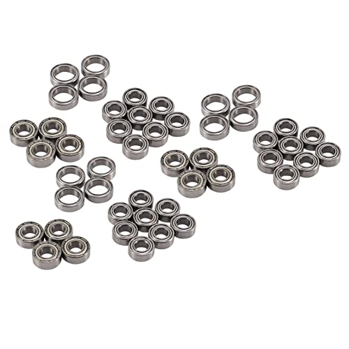 Heiikiuy 48-teiliges Kugellager-Satz für TT02 TT-02 TT02D TT-02D 1/10 Zubehör von Heiikiuy