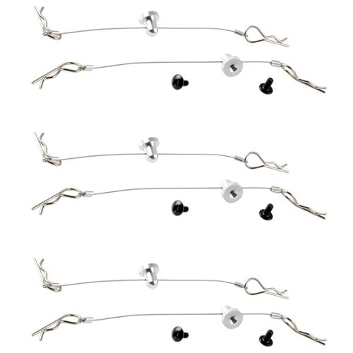 Heiikiuy 6 Stück Anti-Verloren Karosserie Hülle Draht Clip Stift mit Schrauben Halter für //Arram/Axial 1/10 RC Auto Silber Heiikiuy 6 Stück Anti-Verloren Karosserie Hülle Draht Clip Stift mit Schrauben Halter für //Arram/Axial 1/10 RC Auto Silber von Heiikiuy