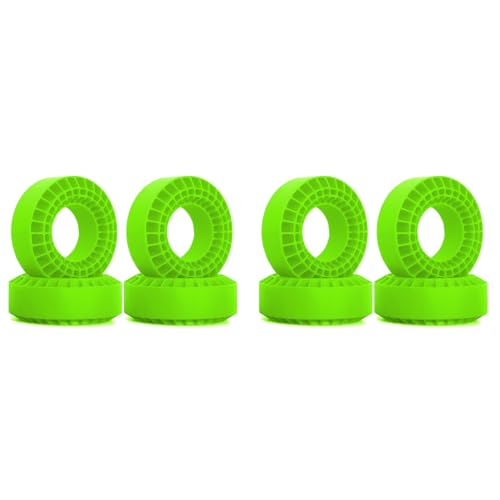 Heiikiuy 8 Stück 4,9 cm (1,9 Zoll) Silikongummi-Räder für 1/10 RC Crawler Auto TRX4 für Axial SCX10 Pro/Capra /GEN8/MST Grün von Heiikiuy