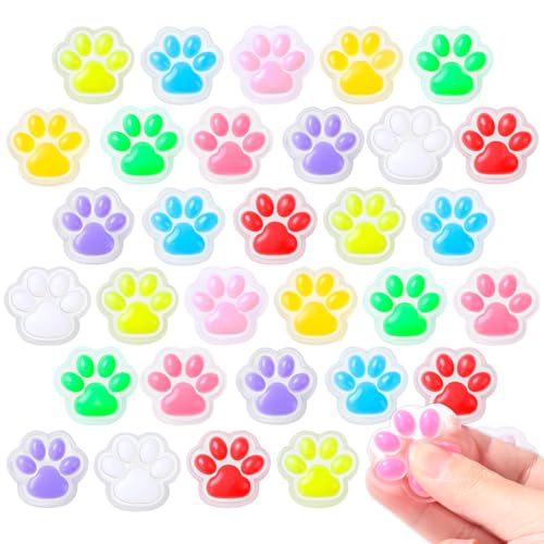 Heirloom Haven 36 Stück Mini-Quetschspielzeug, buntes Katzenpfoten-Zappelspielzeug, niedlich, weich, Stressabbau, Angst, Quetschspielzeug für Kinder, Jungen, Mädchen, Partygeschenke, Heirloom Haven 36 Stück Mini-Quetschspielzeug, buntes Katzenpfoten-Zappelspielzeug, niedlich, weich, Stressabbau, Angst, Quetschspielzeug für Kinder, Jungen, Mädchen, Partygeschenke, von Heirloom Haven