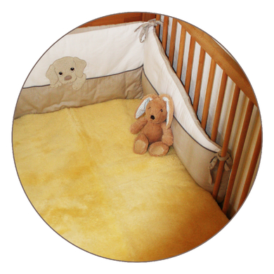 Heitmann Lammfell-Betteinlage für Kinderbetten gold-beige von Heitmann