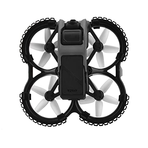 HeiyRC AVATA Propellerschutz, Stoßstangenschutz, Anti-Kollisions-Schutzhülle für DJI Avata-Zubehör (4 Stück, schwarz) von HeiyRC