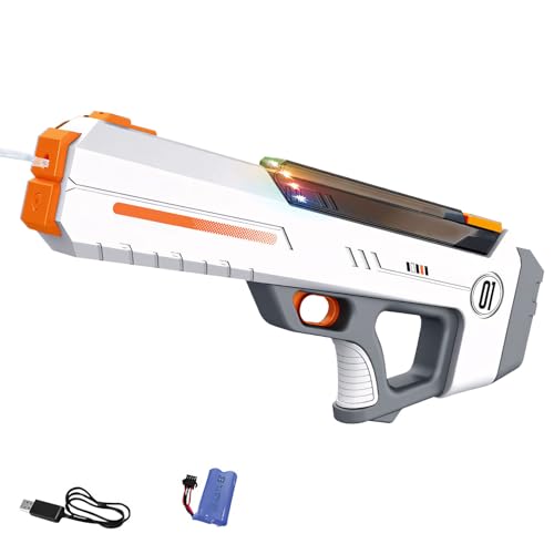 Elektrische Wasserpistole für Erwachsene Kinder, Wasserspritzpistole mit Automatische Wasserabzug, Wasserdichtem 100% und 8M-10M Schießstand, Water Gun für Pool Beach Outdoor Party Spielzeug (B) von Hekasvm