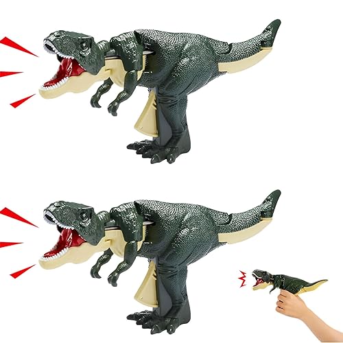 Hekasvm Dinosaurier Spielzeug Schaukelnd, 2023 Hot Spielzeuge für Kinder, Lustige Dinosaurier Pistole Mit Swaying Kopf & Schwanz, Kinderspielzeug, Dinosaurier Figuren (2) von Hekasvm
