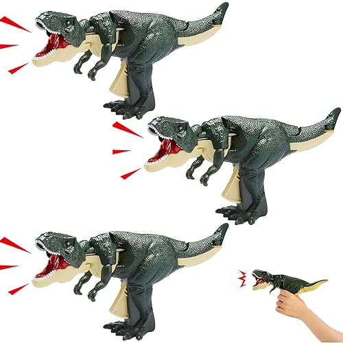 Hekasvm Dinosaurier Spielzeug Schaukelnd, 2023 Hot Spielzeuge für Kinder, Lustige Dinosaurier Pistole Mit Swaying Kopf & Schwanz, Kinderspielzeug, Dinosaurier Figuren (3) von Hekasvm