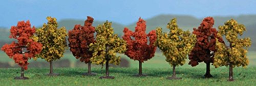 Heki 1141 Herbstbäume, 8 Stück, Höhe 4 cm, Mehrfarbig von Heki