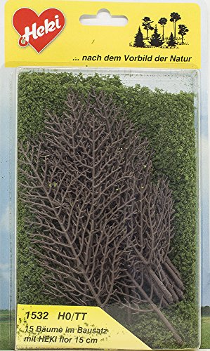 Heki 1532 Baum-Set mit 15 Stück, Höhe 15 cm, Mehrfarbig von HEKI