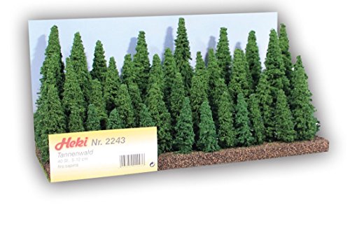 HEKI 2243 Kiefernwald, 40 Stück, Höhe 12 cm, Mehrfarbig, M von HEKI