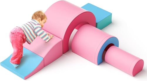 Helangel Kinder Schaumstoffbausteine, Indoor-Kletterblöcke, Kinderklettergerüste, Riesenbausteine zum Toben und Klettern, ((pinkblue)) von Helangel