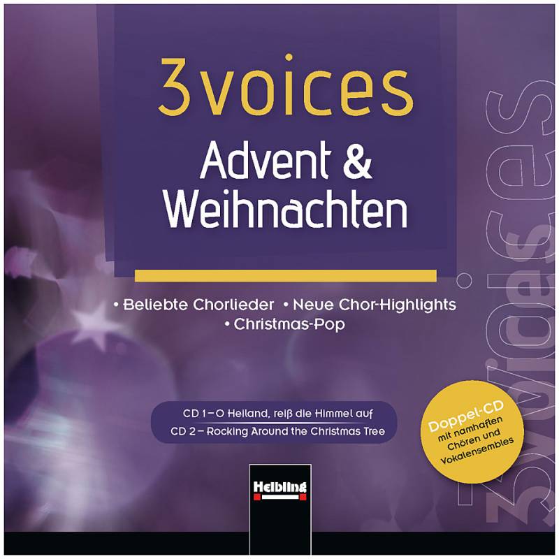 Helbling 3 Voices - Advent & Weihnachten (Doppel-CD) CD von Helbling