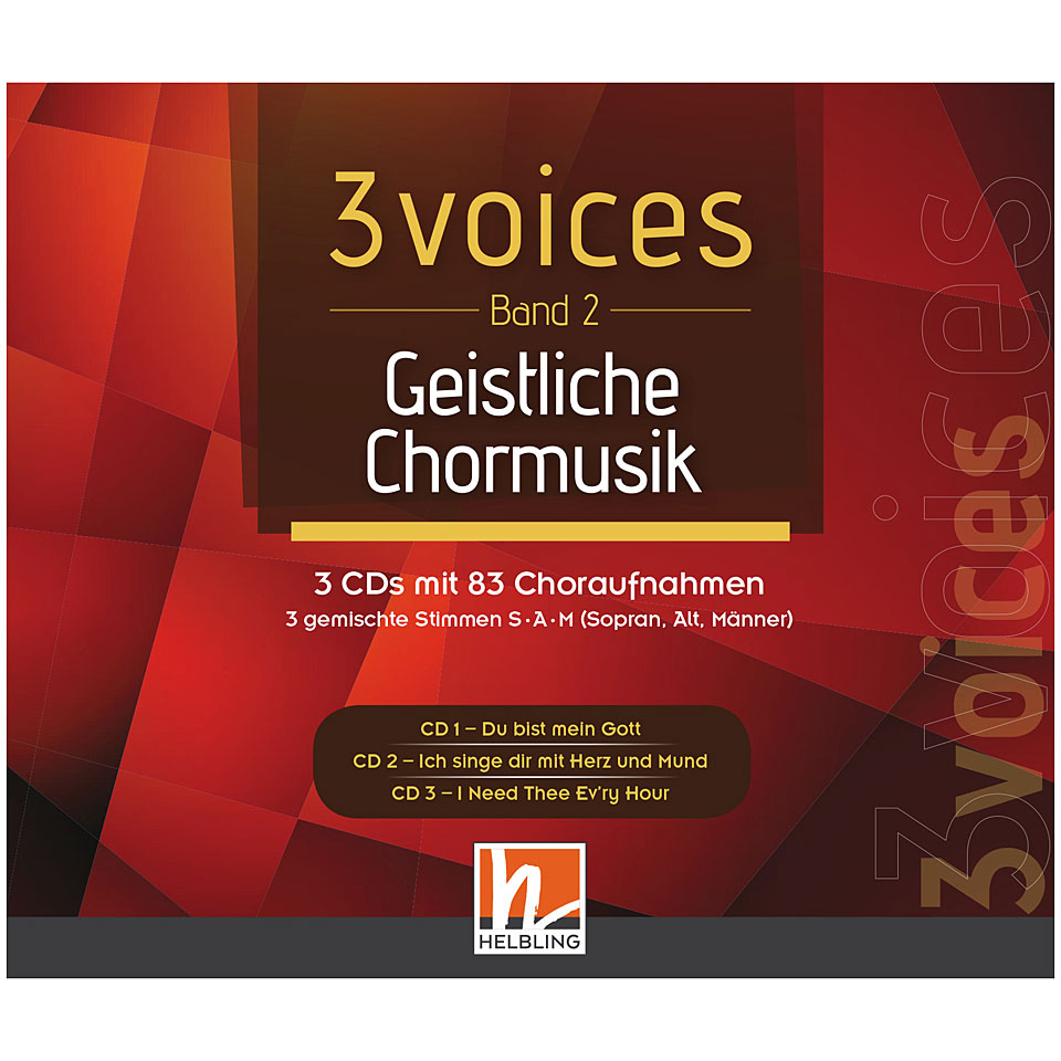 Helbling 3 Voices - Geitsliche Chormusik (3-CD-Box) CD von Helbling