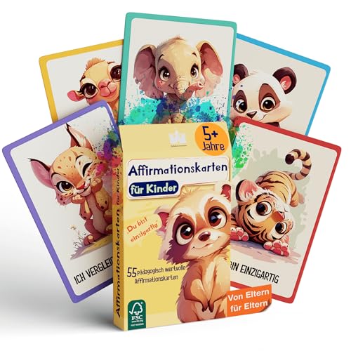 55 Affirmationskarten für Kinder - Selbstbewusstsein stärken Kinder - Achtsamkeit fördern 55 Affirmationskarten für Kinder - Selbstbewusstsein stärken Kinder - Achtsamkeit fördern von Heldenzimmer