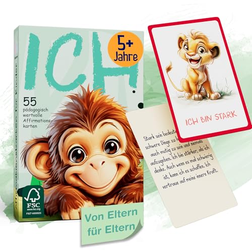 55 Affirmationskarten für Kinder - Selbstbewusstsein stärken - Achtsamkeit - Gefühlskarten 55 Affirmationskarten für Kinder - Selbstbewusstsein stärken - Achtsamkeit - Gefühlskarten von Heldenzimmer