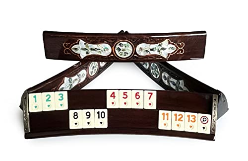 Abalone Handgefertigtes massives Holz, grüne Perlen, eingelegtes Rummi-Set – Rommé-Set – Okey Spielset – Tile Rummy Abalone Handgefertigtes massives Holz, grüne Perlen, eingelegtes Rummi-Set – Rommé-Set – Okey Spielset – Tile Rummy von Helena Wood Art
