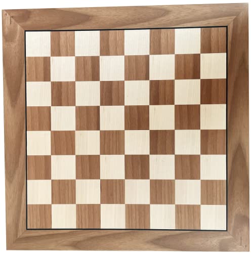 Helena Wood Art, Handgemachtes Wettkampf Schachbrett aus Holz ohne Schachfiguren, Schachspiel, Deluxe Edition, Chess, 44 x 44 cm von Helena Wood Art