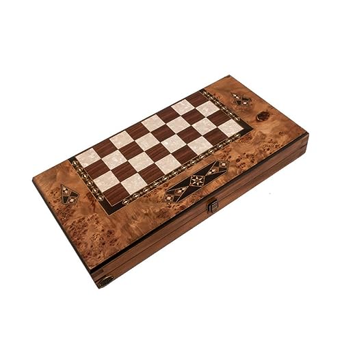 Helena Wood Art, Handgefertigtes Hochwertiges Backgammon Spiel aus Holz, Tavla, 100% Holz, Deluxe Edition, TricTrac, 50 x 25 cm Helena Wood Art, Handgefertigtes Hochwertiges Backgammon Spiel aus Holz, Tavla, 100% Holz, Deluxe Edition, TricTrac, 50 x 25 cm von Helena wood art
