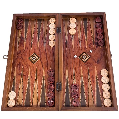 Helena Wood Art, Handgefertigtes Hochwertiges Backgammon Spiel aus Holz, Tavla, 100% Holz, Deluxe Edition, TricTrac, 50 x 25 cm Helena Wood Art, Handgefertigtes Hochwertiges Backgammon Spiel aus Holz, Tavla, 100% Holz, Deluxe Edition, TricTrac, 50 x 25 cm von Helena Wood Art