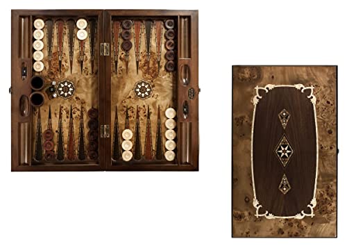 Helena Wood Art, Handgefertigtes Hochwertiges Backgammon Spiel aus Holz, Tavla, 100% Holz, Deluxe Edition, TricTrac Helena Wood Art, Handgefertigtes Hochwertiges Backgammon Spiel aus Holz, Tavla, 100% Holz, Deluxe Edition, TricTrac von Helena Wood Art