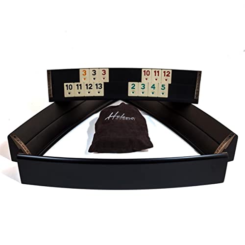 Helena Wood Art, Handgemachtes Oval Rummy Set aus Holz inklusive Tasche, Schwarz, 100% Holz, Deluxe Edition, Rummy, Okey Takimi, Melaminsteine Helena Wood Art, Handgemachtes Oval Rummy Set aus Holz inklusive Tasche, Schwarz, 100% Holz, Deluxe Edition, Rummy, Okey Takimi, Melaminsteine von Helena Wood Art