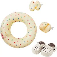 Puppen-Schwimmset ''Herz Konfetti'' mit Schwimmring, Schwimmflügeln und Clogs, Puppen-Schwimmset ''Herz Konfetti'' mit Schwimmring, Schwimmflügeln und Clogs, von Heless GmbH