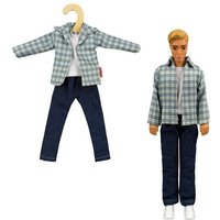 Time2Shine Kariertes Hemd mt Jeans für Modepuppen der Größe 29 cm Time2Shine Kariertes Hemd mt Jeans für Modepuppen der Größe 29 cm von Heless GmbH