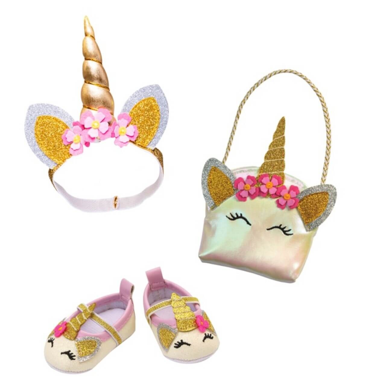Einhorn Puppen-Set klein, Glitzer, 30-34 cm Einhorn Puppen-Set klein, Glitzer, 30-34 cm von Heless