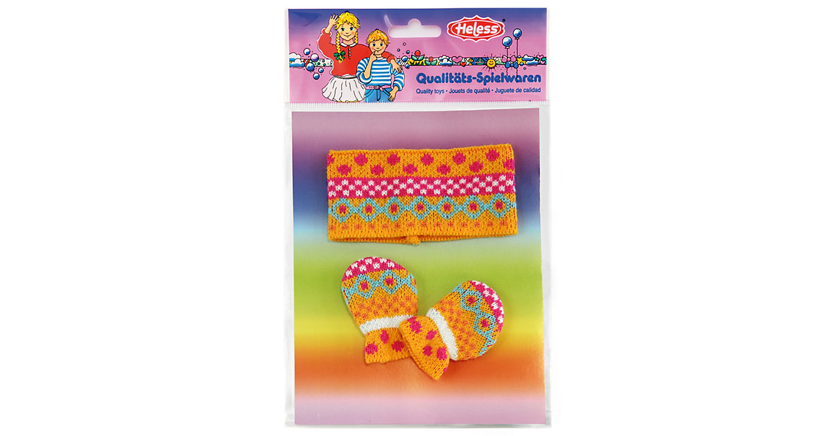 Fäustlinge und Stirnband Jolly Gr. 28-35 cm, Puppenkleidung bunt Fäustlinge und Stirnband Jolly Gr. 28-35 cm, Puppenkleidung bunt von Heless