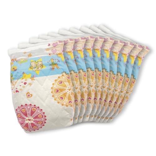 Heless 1034 - Puppenwindeln, 10 Stück, am Bund bedruckt mit farbenfrohen Spielzeugmotiven, wiederverwendbarer Klettverschluss, Größe 35 - 50 cm Heless 1034 - Puppenwindeln, 10 Stück, am Bund bedruckt mit farbenfrohen Spielzeugmotiven, wiederverwendbarer Klettverschluss, Größe 35 - 50 cm von Heless