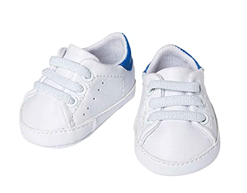 Heless 145 - Sneaker für Puppen, in Weiß, Größe 38 - 45 cm, modisches Schuhwerk für den Puppen-Alltag von Heless