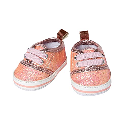 Heless 148 - Glitzer-Sneaker für Puppen, in Rosa, Größe 38 - 45 cm, schickes Schuhwerk mit Wow-Effekt für besondere Anlässe von Heless