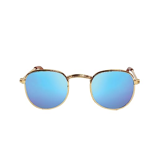 Heless 153 - Puppenzubehör Sonnenbrille mit goldenem Rahmen und verspiegelten Gläsern, für Puppen und Kuscheltiere aller Größen von Heless