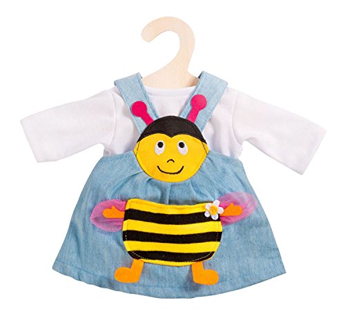 Heless 1588 Fröhliches Bienenkleid, 2-teilig, Größe 28-35 cm von Heless