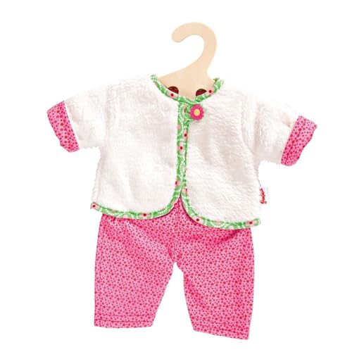 Heless 1625 - Bekleidungs-Set für Puppen im Blumi-Design, 2 teilig mit Wendejacke und Hose, Größe 28 - 35 cm von Heless