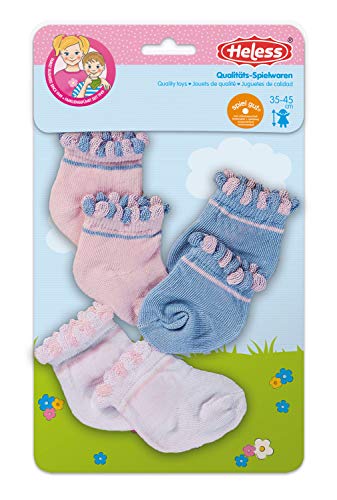 Heless 170 - Söckchen für Puppen, in den Pastellfarben weiß, rosa und blau, 3 Paar, Größe 35 - 45 Heless 170 - Söckchen für Puppen, in den Pastellfarben weiß, rosa und blau, 3 Paar, Größe 35 - 45 von Heless