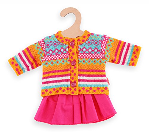 Heless 1844 - Bekleidungs-Set für Puppen im Jolly Design, 2 teilig mit Strickjacke und Röckchen, Größe 28 - 35 cm Heless 1844 - Bekleidungs-Set für Puppen im Jolly Design, 2 teilig mit Strickjacke und Röckchen, Größe 28 - 35 cm von Heless