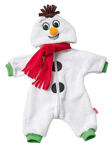 Heless 2098 - Overall für Puppen mit Kapuze und Schal, kuscheliger Schneemann, Größe 35 - 45 cm von Heless