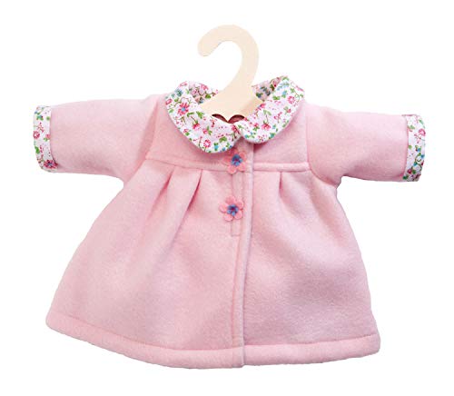 Heless 2277 - Mantel für Puppen mit blumigem Rundkragen, rosa, Größe 35 - 45 cm von Heless