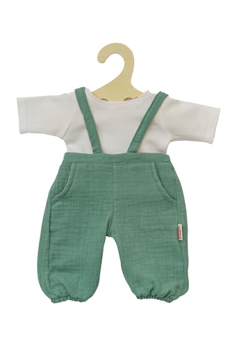 Heless 2416 - Puppenkleidung aus Musselin, 100 Prozent Bio-Baumwolle, 2-teiliges Set mit Latzhose in Salbeigrün und weißem T-Shirt für Puppen und Kuscheltiere der Größe 35-45 cm Heless 2416 - Puppenkleidung aus Musselin, 100 Prozent Bio-Baumwolle, 2-teiliges Set mit Latzhose in Salbeigrün und weißem T-Shirt für Puppen und Kuscheltiere der Größe 35-45 cm von Heless